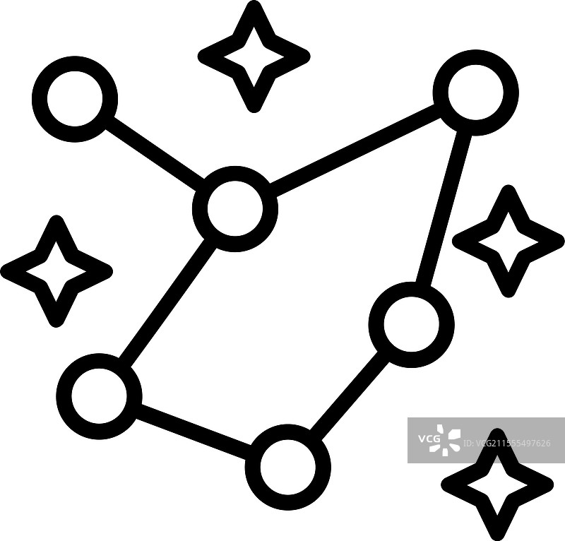 天鹅座线条图标设计图片素材
