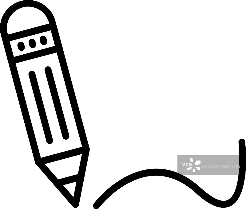 铅笔线条图标设计图片素材