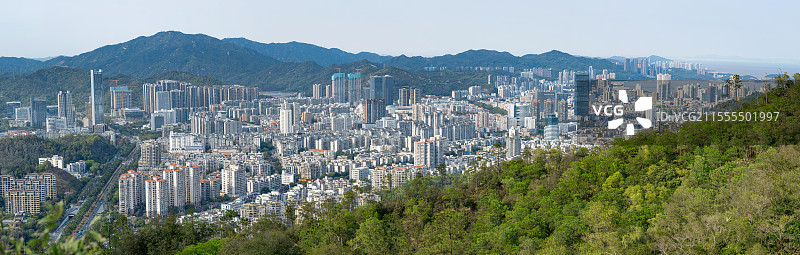 远眺珠海城区图片素材