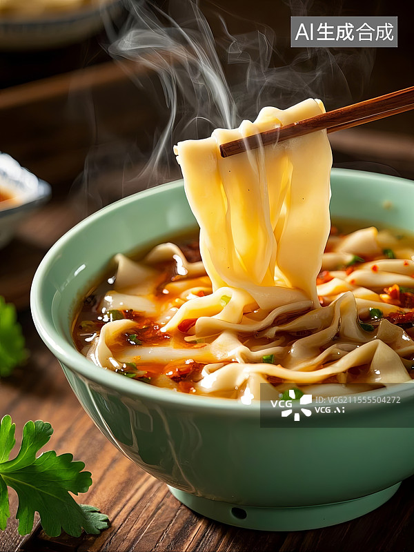 【AI数字艺术】热气面条刀削面图片素材