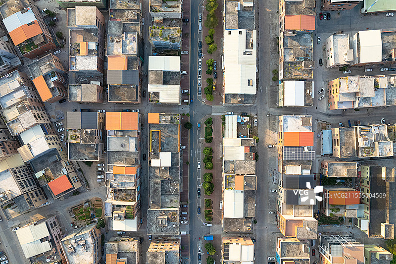 东莞，寮步镇，航拍城镇建筑风光图片素材