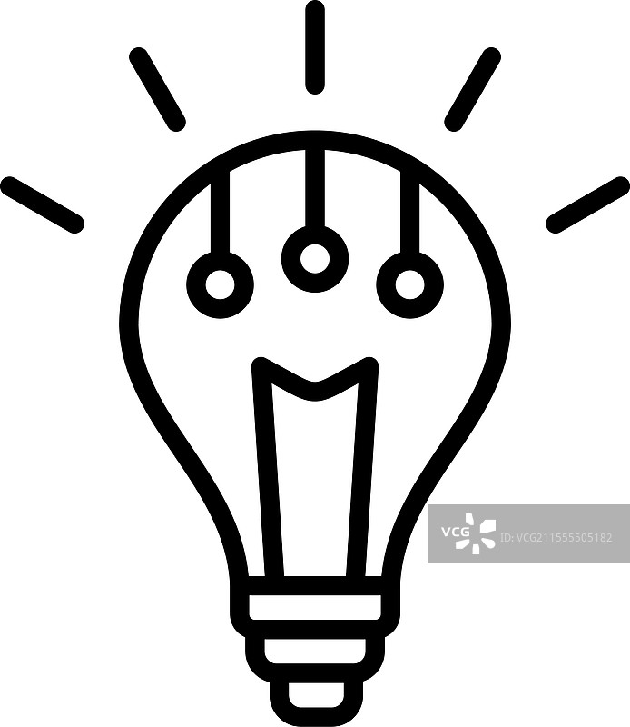 灯泡线条图标设计图片素材