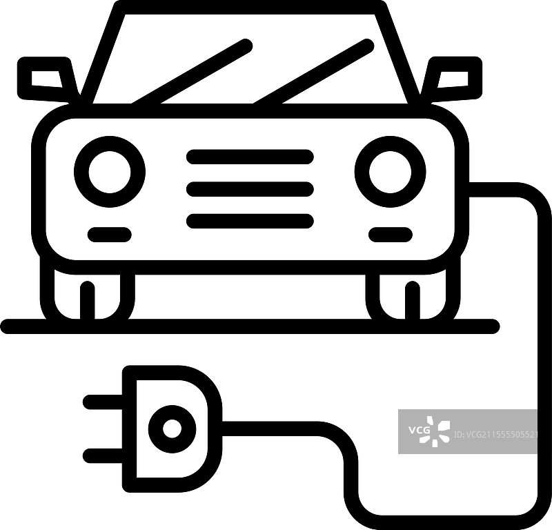 电动车线条图标设计图片素材