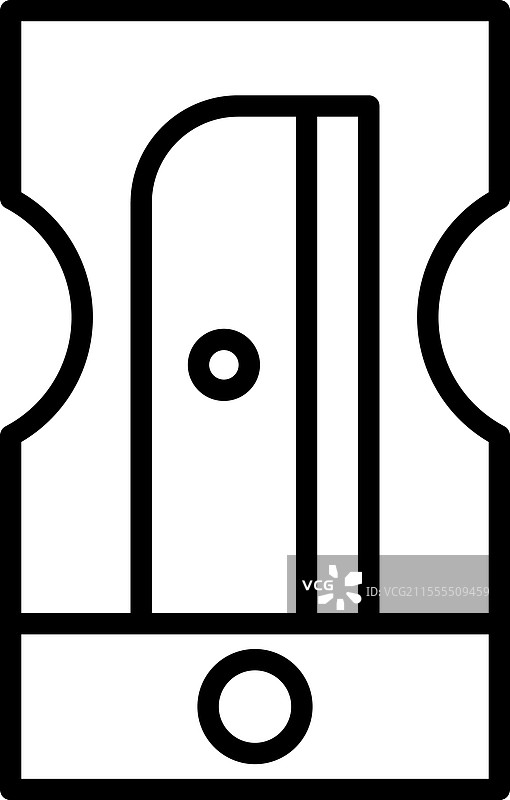 铅笔削尖器线条图标设计图片素材