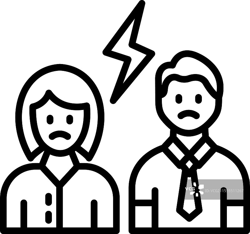 冲突线条图标设计图片素材