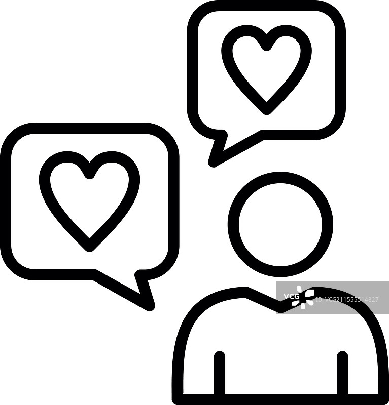爱情线条图标设计图片素材