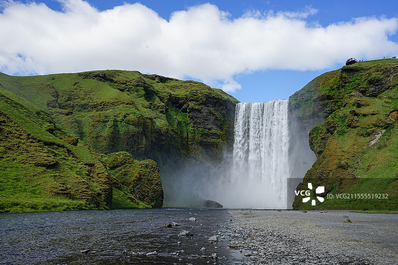 冰岛，斯科加瀑布Skógafoss图片素材