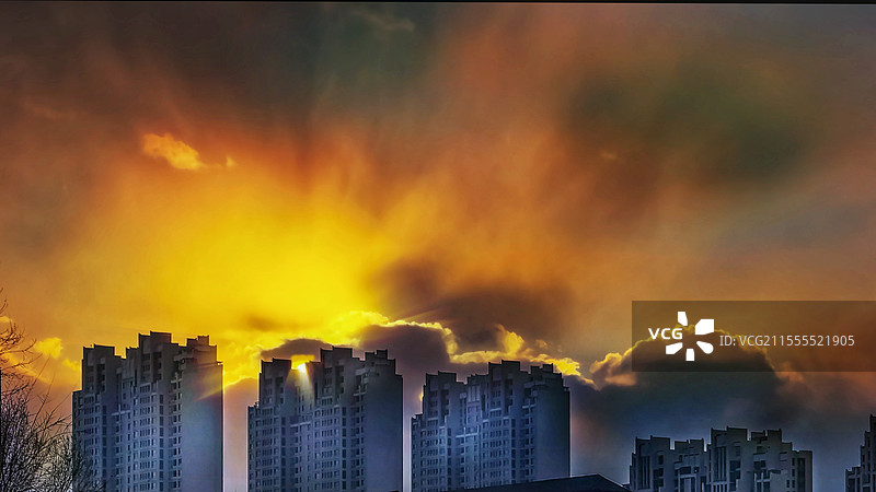 日落燕大图片素材