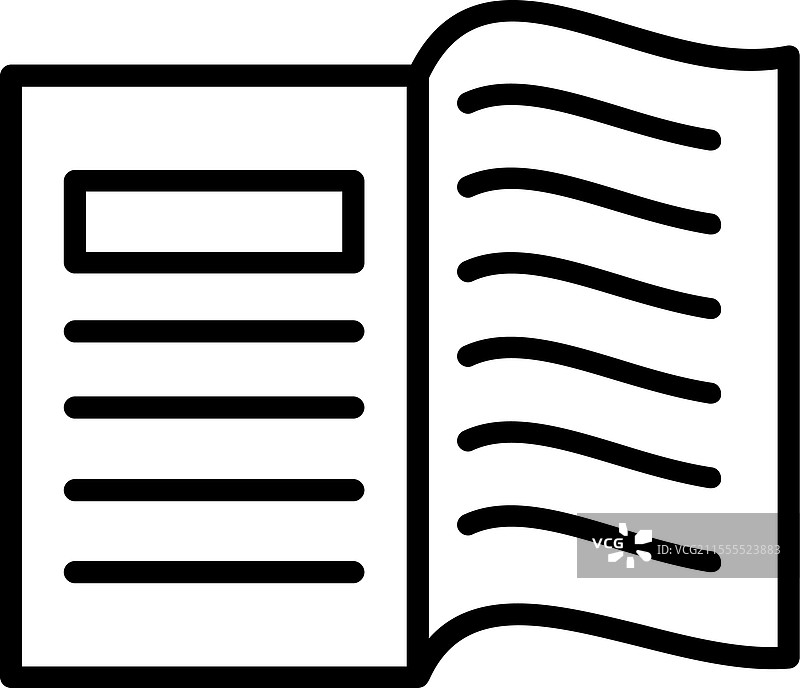 书本线条图标设计图片素材