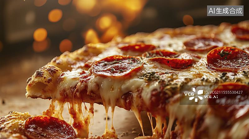 【AI数字艺术】盘子里的披萨特写镜头图片素材