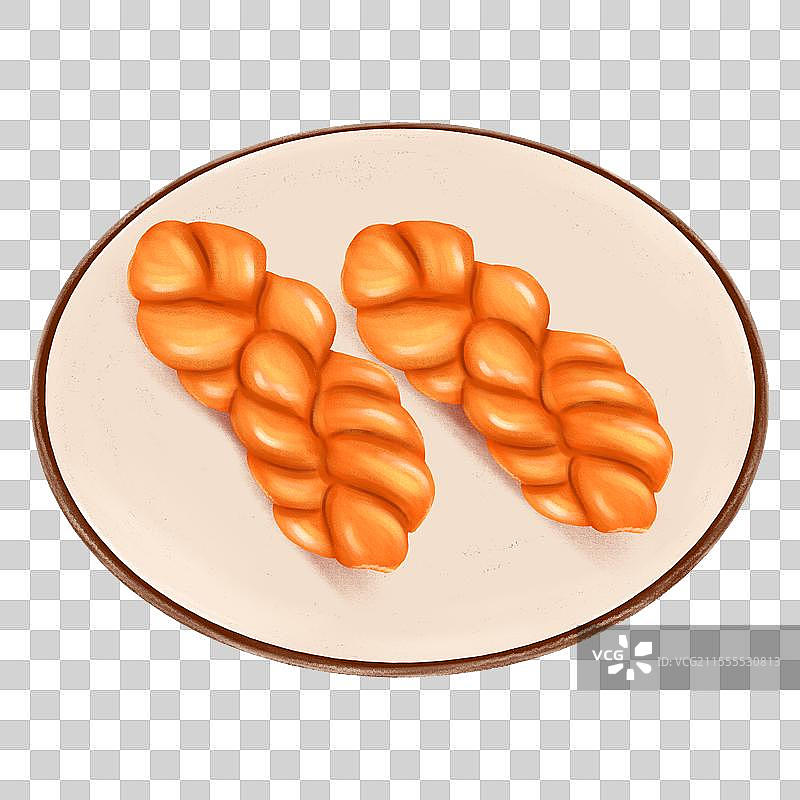 盐城特色美食插画伍佑糖麻花图片素材
