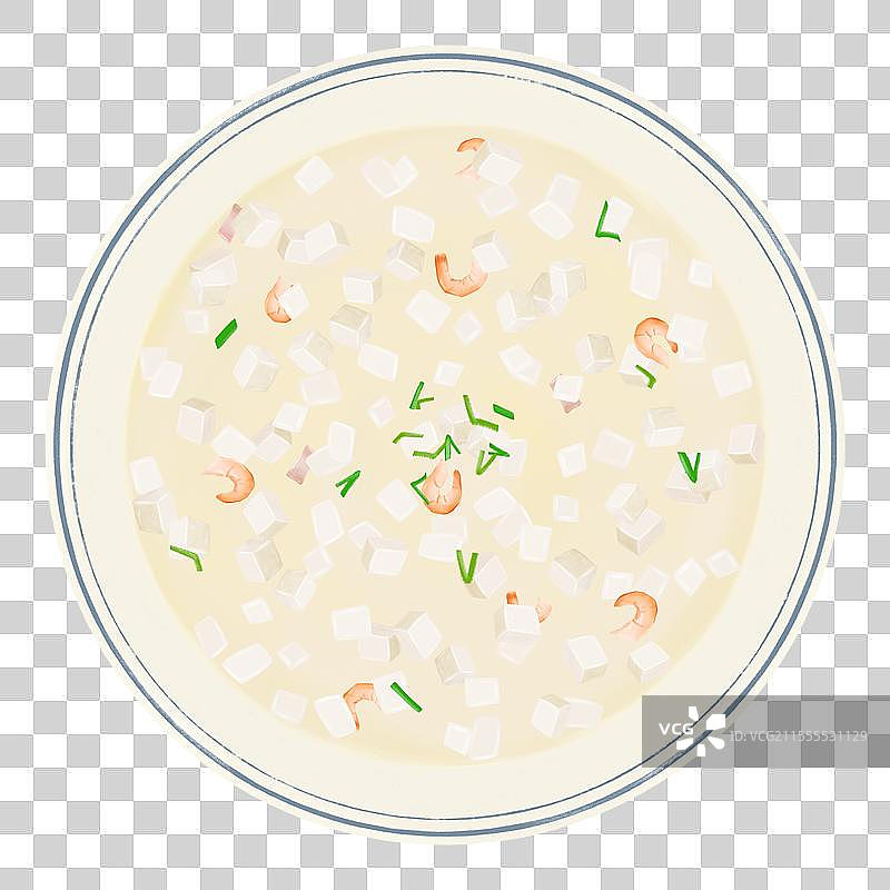盐城特色美食插画盐城八大碗芋头虾米羹图片素材