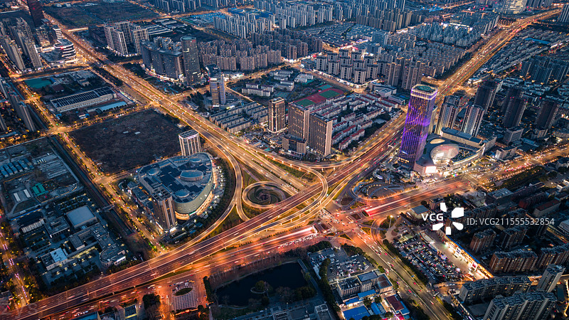 南京浦口虹悦城夜景图片素材