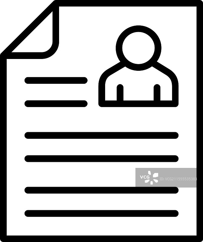 简历线条图标设计图片素材