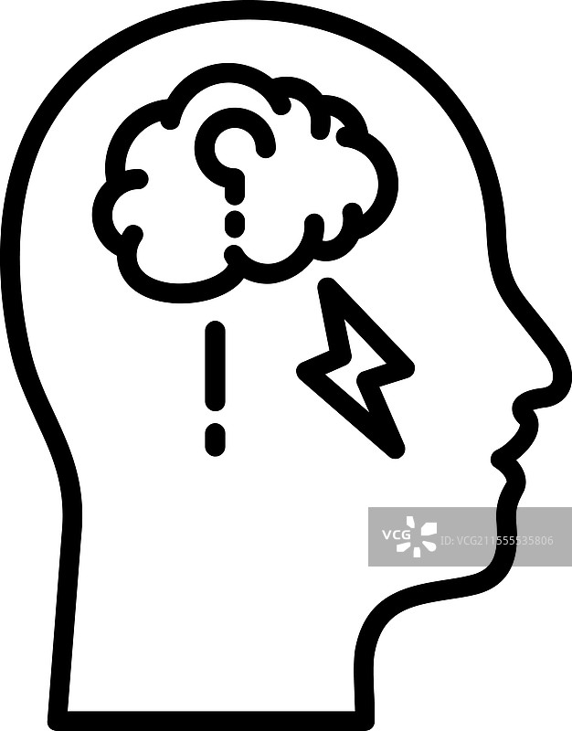 焦虑线条图标设计图片素材