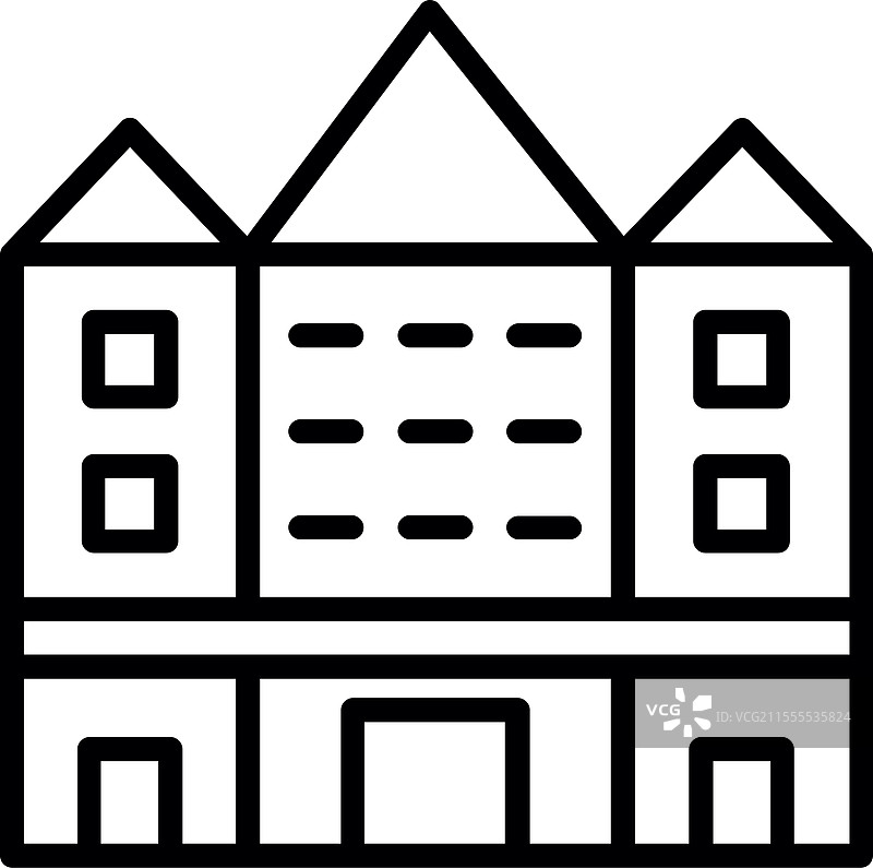 白金汉宫线条图标设计图片素材