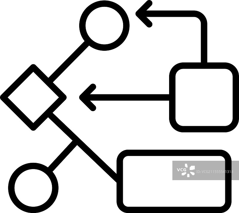 决策制定线条图标设计图片素材