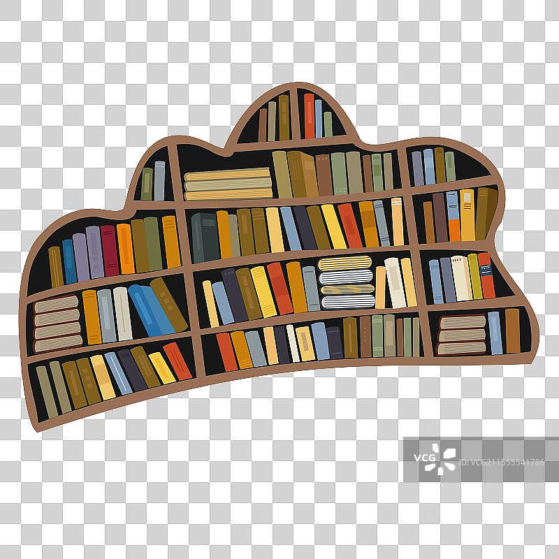 书架矢量插画元素图片素材