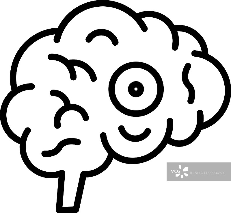 脑损伤线条图标设计图片素材