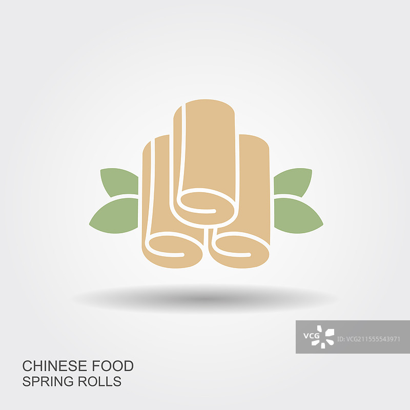 炸春卷扁平图标图片素材