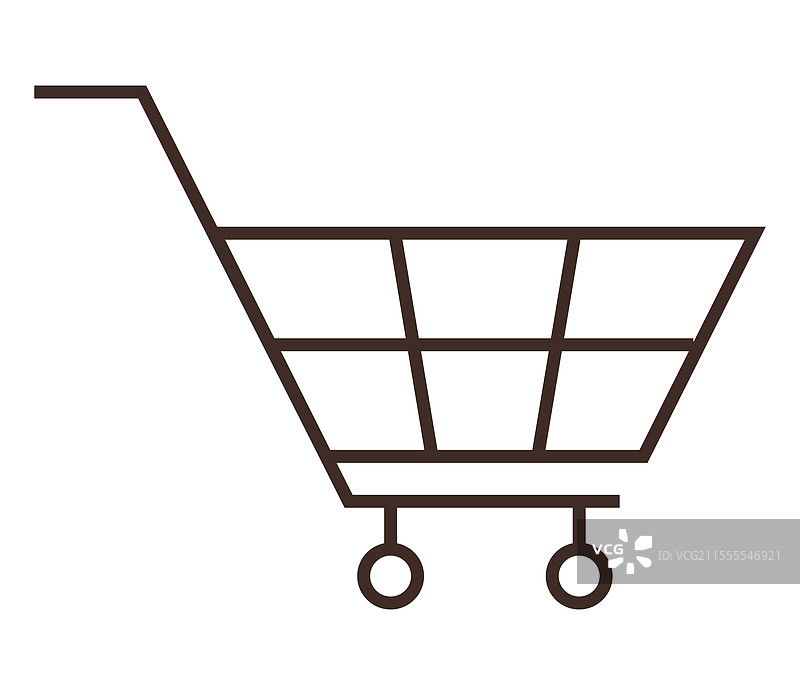极简主义购物车设计的表现图片素材