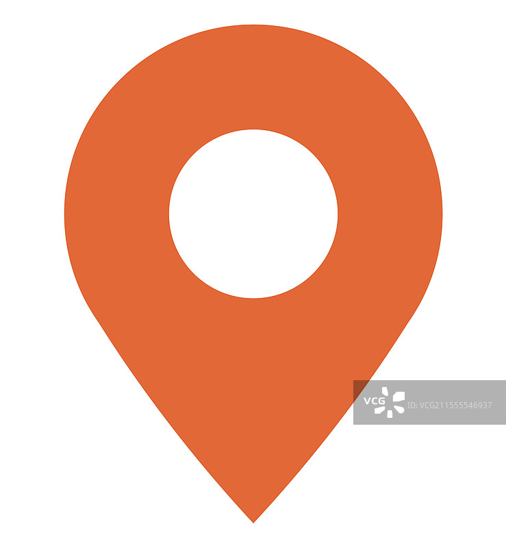 橙色地图图钉图标代表位置和图片素材