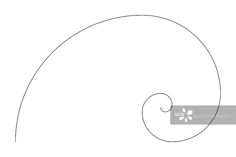 黄金比例螺旋模板图片素材