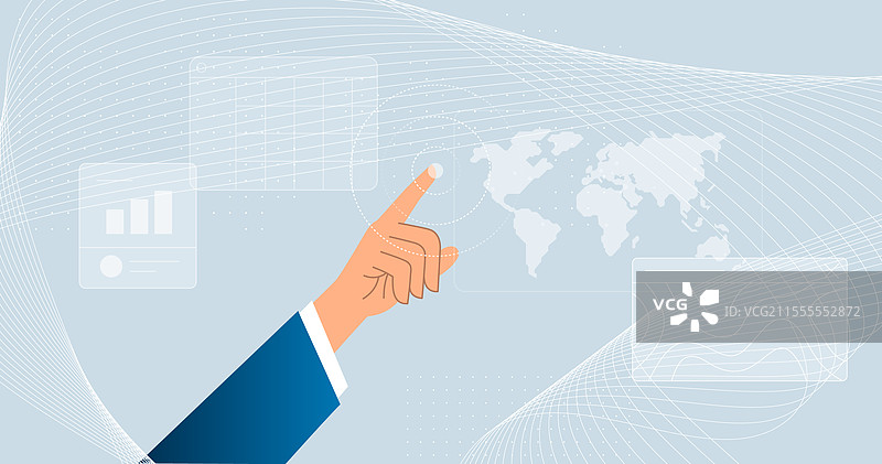 互动虚拟现实桌面屏幕与商业应用图片素材