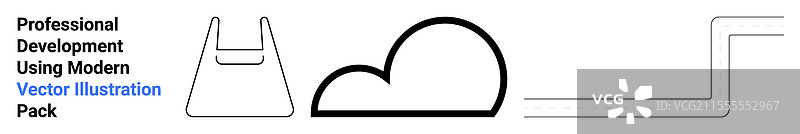 极简抽象形状，包含包云元素图片素材