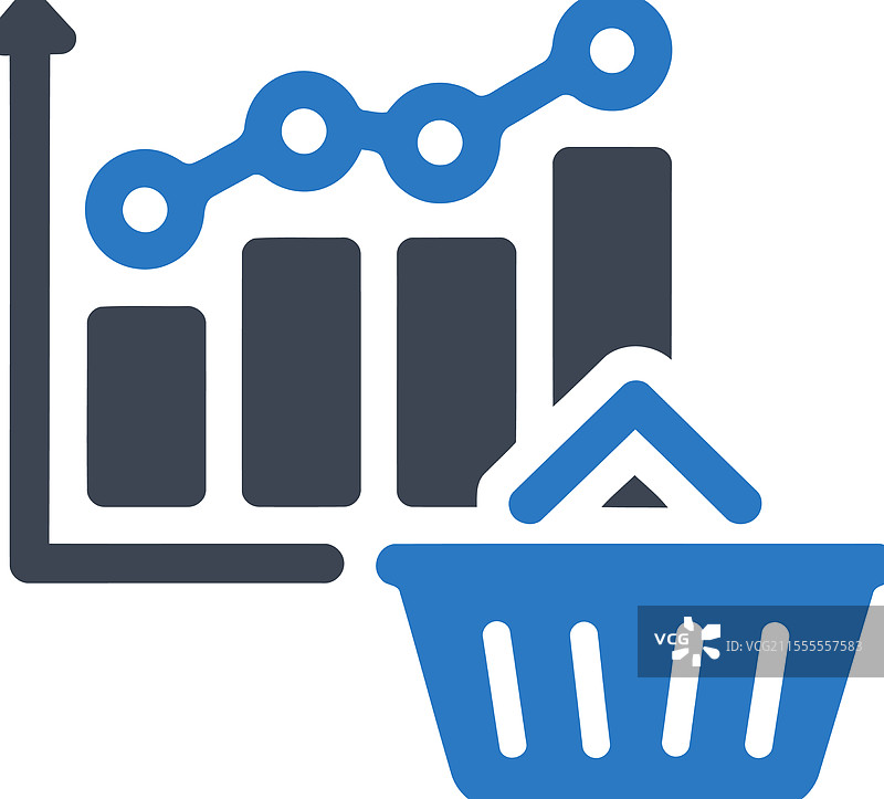 增长与购物图标图片素材