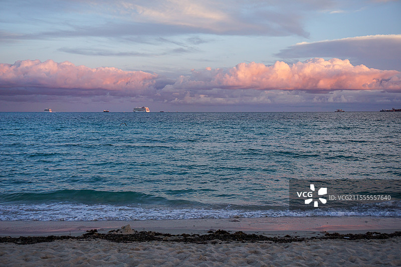日落时的海景图片素材