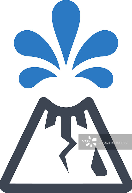 蓝色喷发图标图片素材