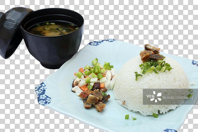 美味鳗鱼饭配味增汤图片素材