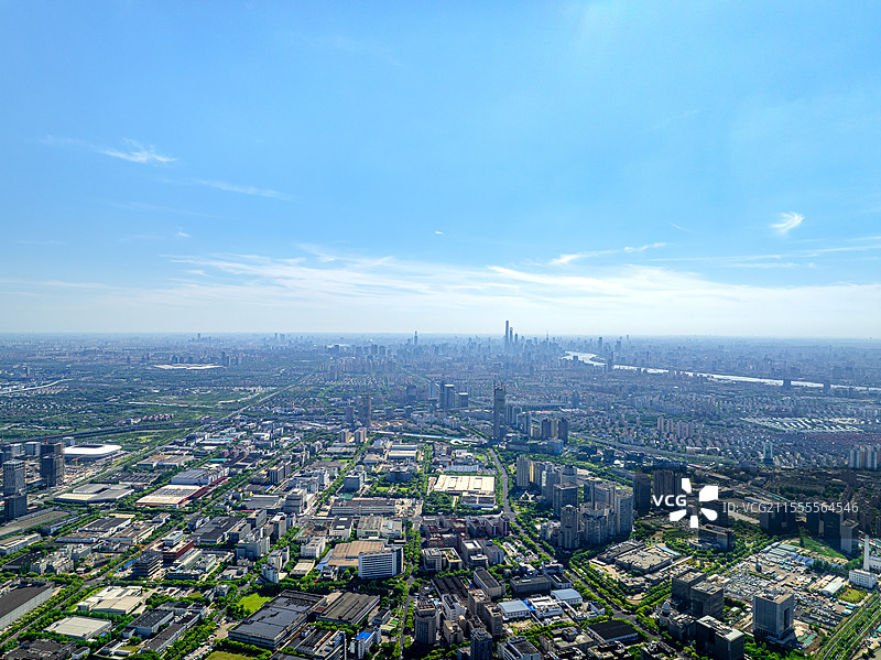 金桥壹中心 诺基亚贝尔公司 金桥开发区 航拍上海浦东城市发展实景图 宜居宜业生态文明的现代化大都市图片素材