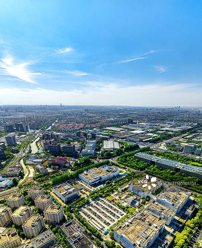 金桥智立方 日立能源电力变压器公司 三井高科技 航拍上海浦东城市发展 宜居宜业生态文明的现代化大都市图片素材