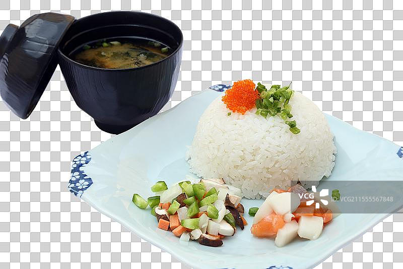 美味炒饭配味增汤图片素材