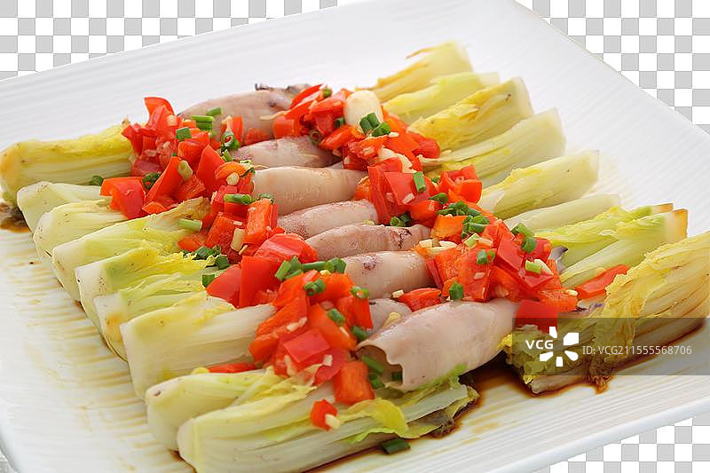 剁椒蒸娃娃菜图片素材