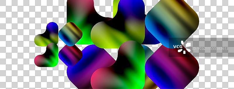 一堆五颜六色的球漂浮在空中图片素材