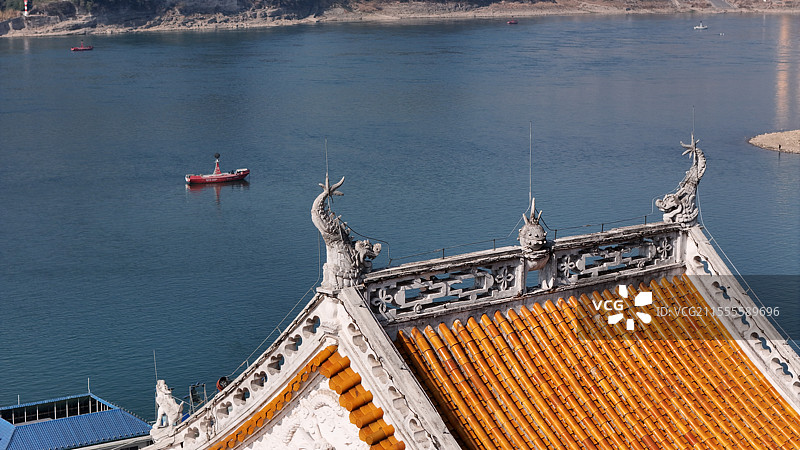 宜昌长江边镇江阁图片素材