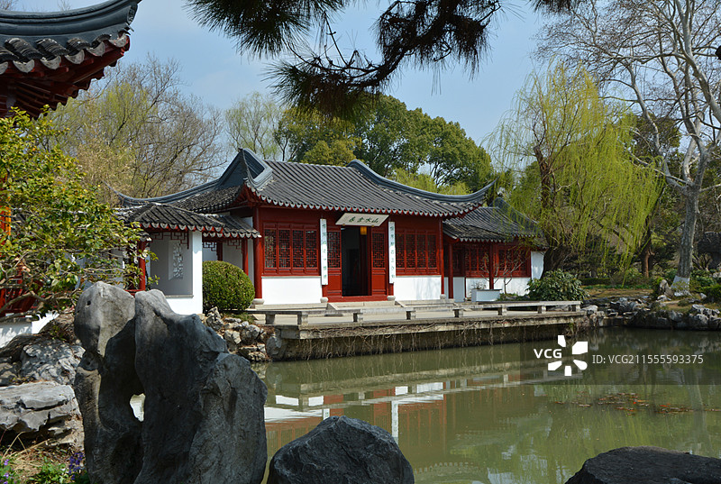南京明孝陵景区红楼艺文苑图片素材