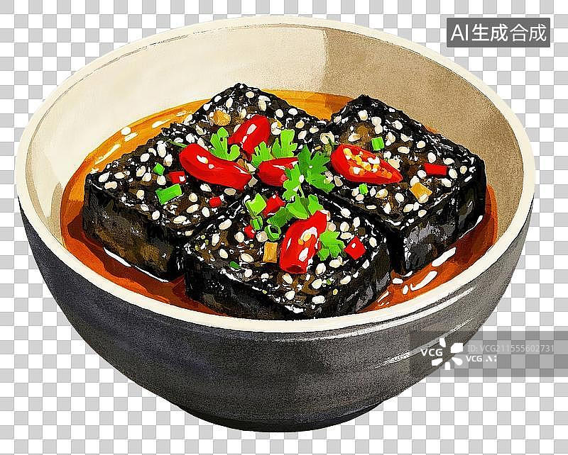 【AI数字艺术】臭豆腐插画元素图片素材