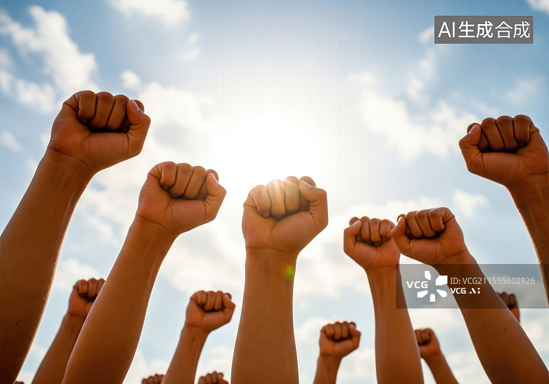 【AI数字艺术】团结奋进的力量图片素材