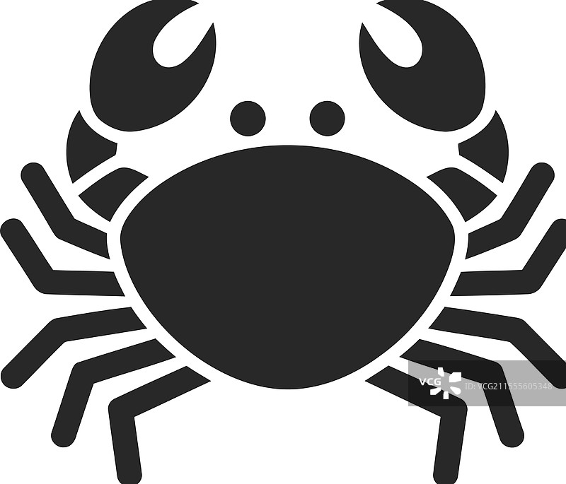 卡通螃蟹图标图片素材