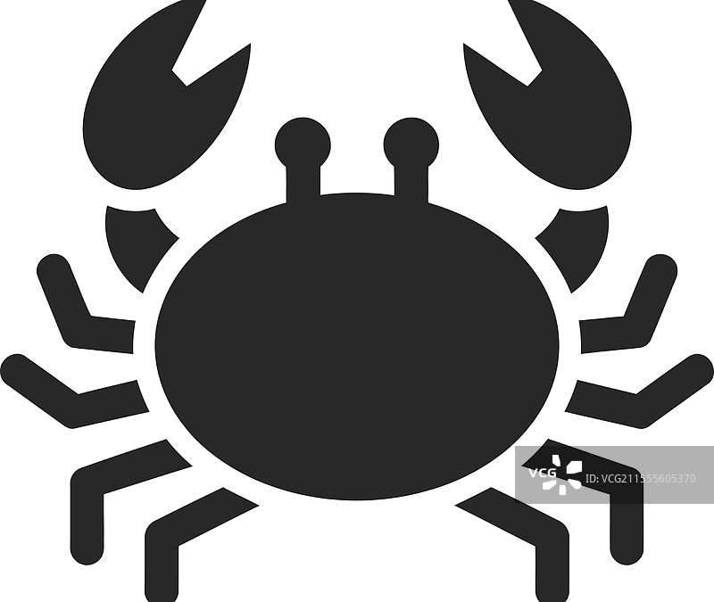 简化的螃蟹图标图片素材