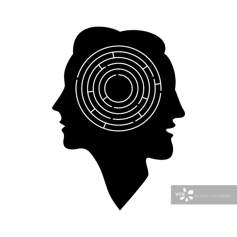 男人和女人在一起，迷宫在里面图片素材