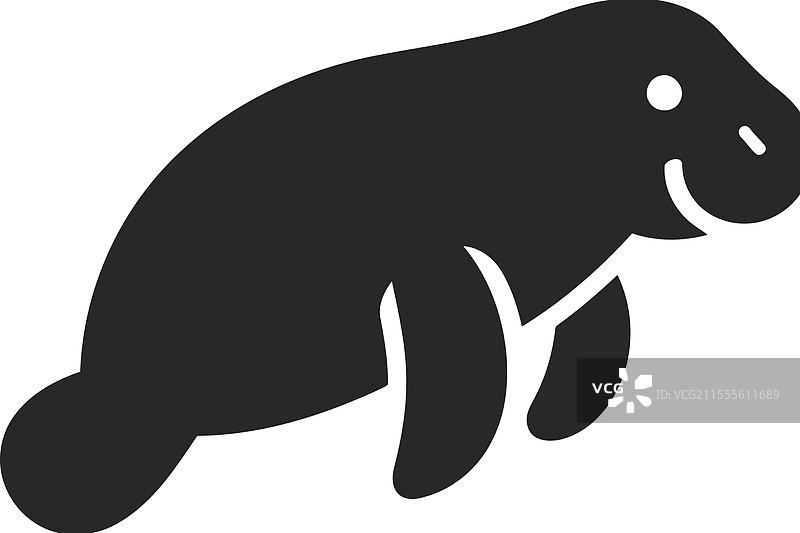 海牛轮廓图标图片素材