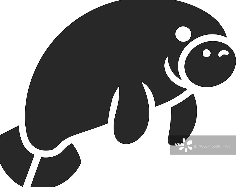 漂浮的海牛图标图片素材