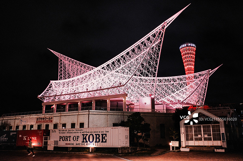 日本兵库县神户港夜景图片素材