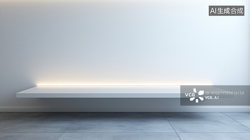 【AI数字艺术】室内发光产品展台图片素材
