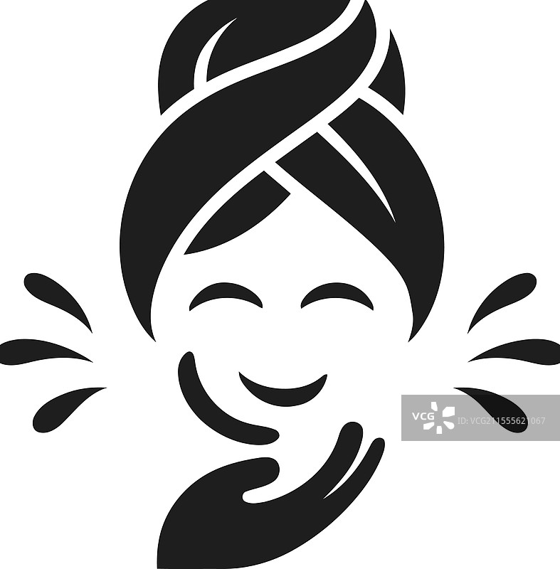 快乐的面部护理图标图片素材